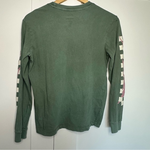 🎆VANS HEARTLANDER BFF LONG SLEEVE T-SHIRT GREEN XS Xtra small graphic cotton - Picture 5 of 10